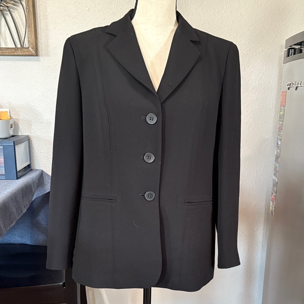 Jones New York Platinum Collection Women’s Sz 12P Petite Black Blazer/ Jacket